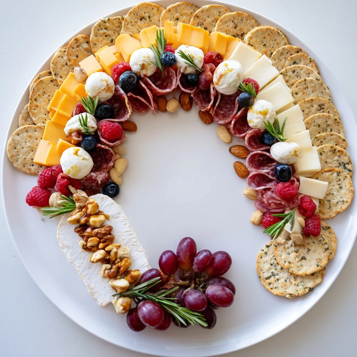 Beautiful The Ouroboros Circle: a stunning vegetarian appetizer creation featuring fresh berries and honey.