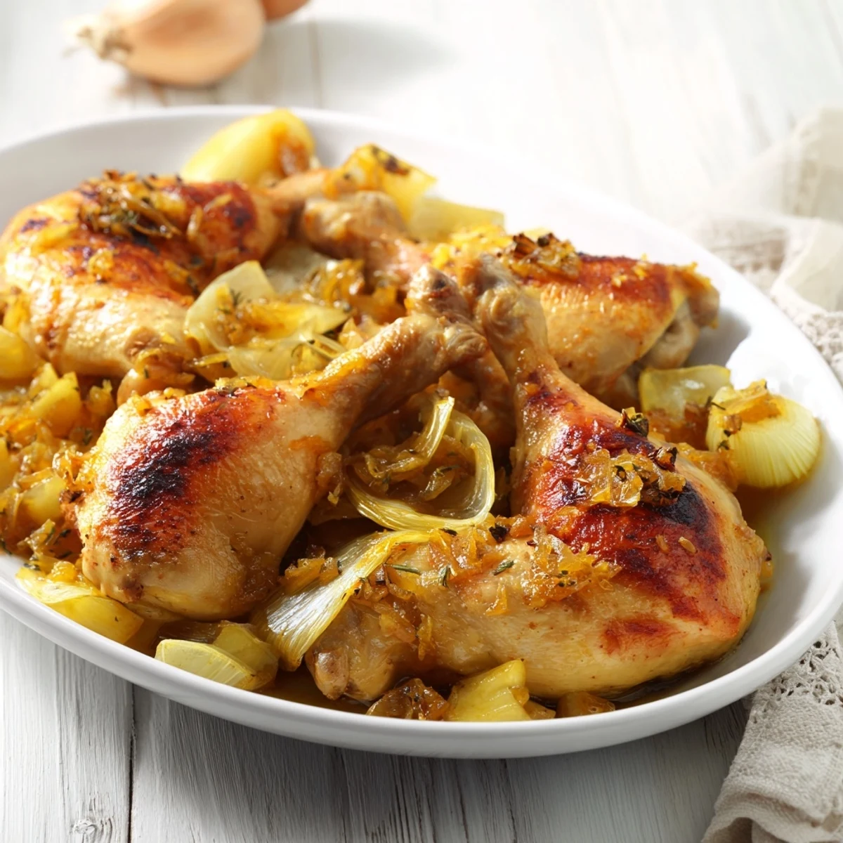 Tender Georgia Pot Roast Chicken, served with gravy, pictured alongside fluffy mashed potatoes, perfect for dinner.