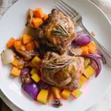 Savory Honey-Glazed Chicken and Roasted Root Vegetables, browned and aromatic, ready to serve.