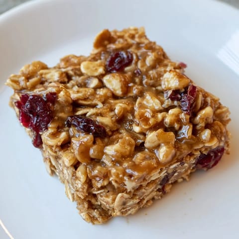Enjoy the inviting aroma of Maple Cinnamon Oatmeal Bars; this perfect breakfast bar is a sweet treat.