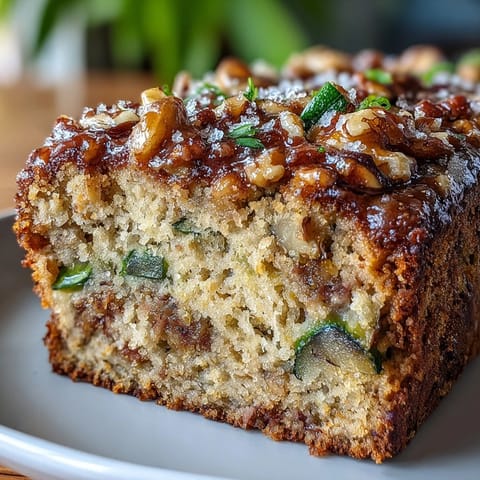 A sliced loaf of Vegan Cardamom Guava Banana Bread revealing specks of guava, served on a rustic board.