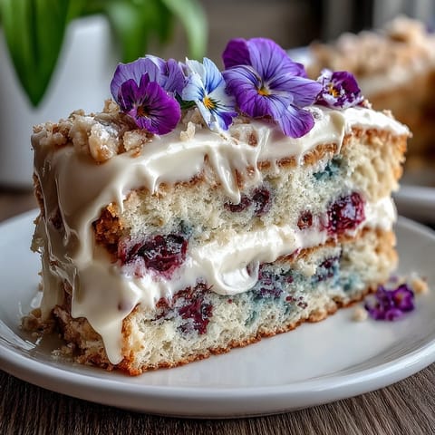 Spring Cake Pressed Flowers