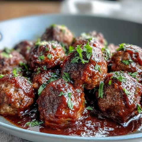 1. Housewarming Slow Cooker Meatballs in Marinara: Tender beef and pork meatballs simmered in rich, herb-infused marinara sauce.  