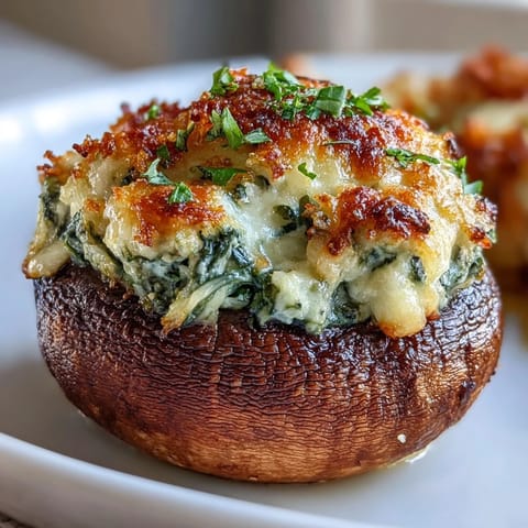 Spinach Ricotta Stuffed Mushrooms
