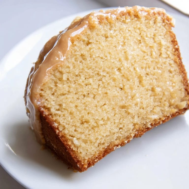 Moist slices of golden honey pound cake, showcasing its tender crumb after baking to perfection.