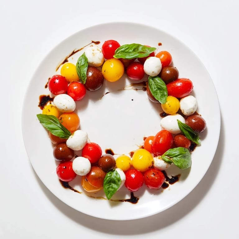 Imagine a festive Cherry Tomato and Basil Ring: Juicy tomatoes, basil, and mozzarella create a perfect party appetizer.