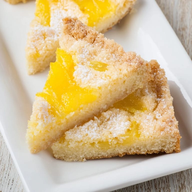 Enticing photo of homemade lemon bars, ideally cut into triangles, perfect for a picnic treat.