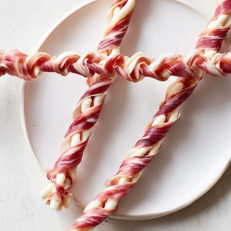 Freshly braided The Nautical Knot: a stunning Italian-inspired appetizer, perfect for snacking.