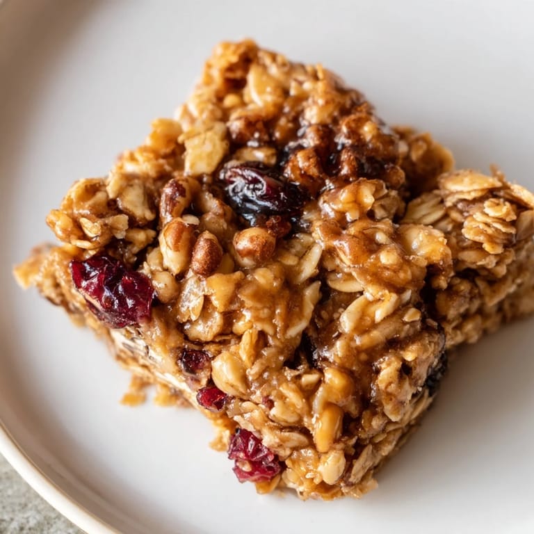 Tempting a bite: A close-up of delicious, wholesome Maple Cinnamon Oatmeal Bars, freshly baked to perfection.