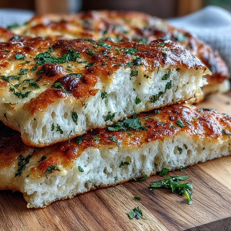 Fluffy The Best Easy Garlic Naan Bread served warm alongside a steaming bowl of chicken tikka masala for dinner.