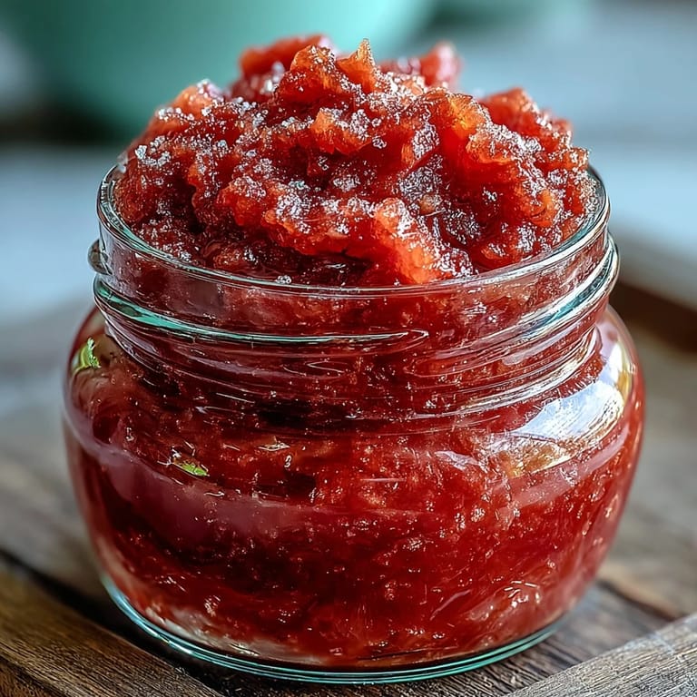 Steaming guava preserves in a sterilized glass jar with a spoon, ready for toast topping.