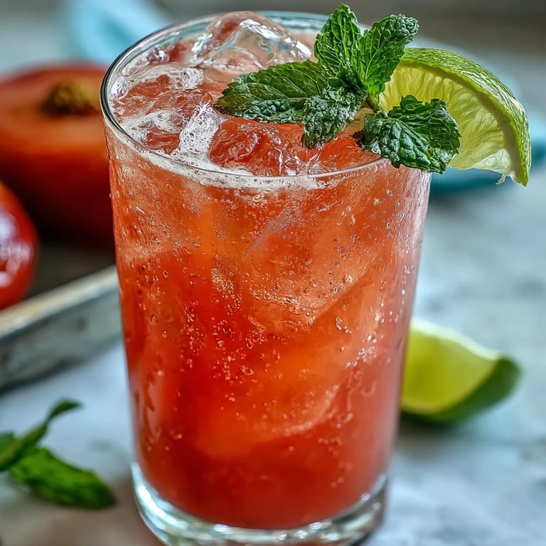 A chilled pitcher filled with homemade Guava Nectar Drink, ready to be poured for a refreshing vegan summer beverage.