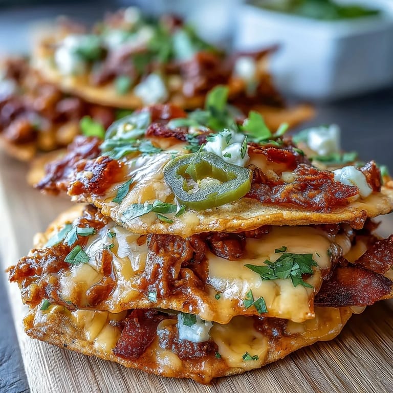 Classic Loaded Baseball Nachos with gooey cheese sauce, tangy jalapeños, and savory beef on crunchy tortilla chips.