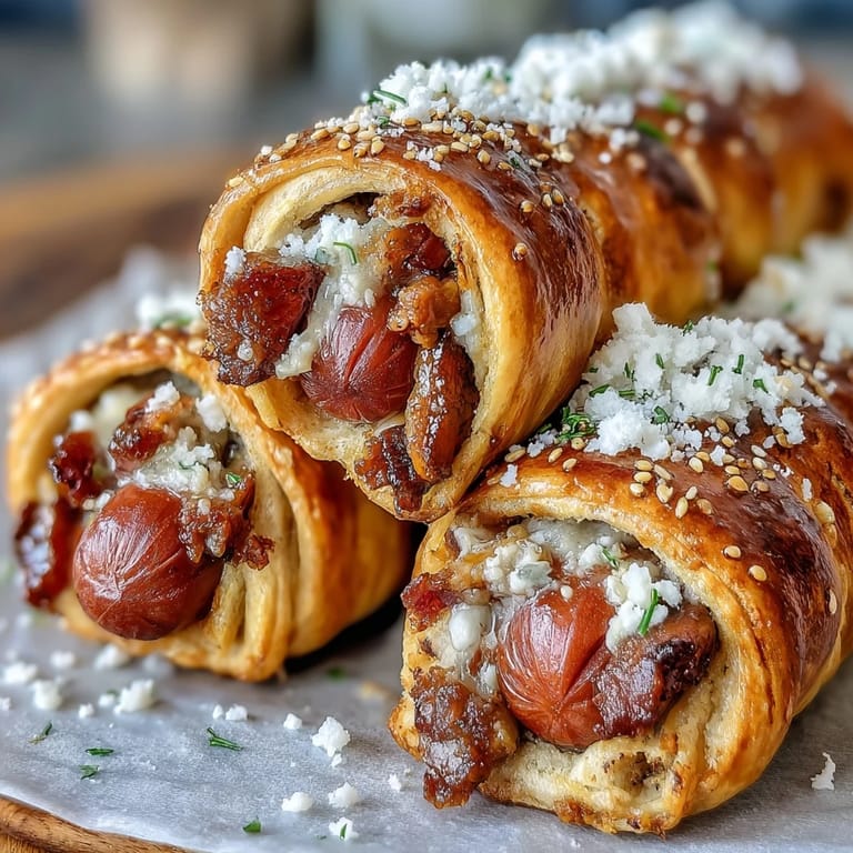 Mini baseball hot dogs baked in flaky crescent dough, served with mustard and ketchup for dipping at your next party.