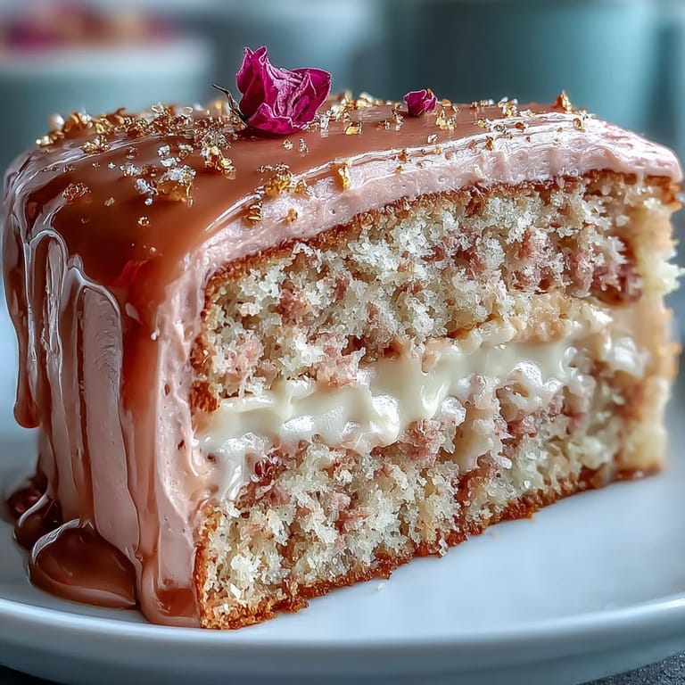 Decadent Bridal Shower Rosé Velvet Cake, ready for festive celebration.