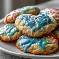 Delicate lemon sugar cookies with pastel glaze, perfect for spring celebrations, with soft texture and bright citrus flavor.